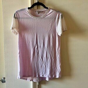 Athleta Women’s Cloudlight Hybrid Tee Shirt Small Simply Lilac Sheer Sleeve